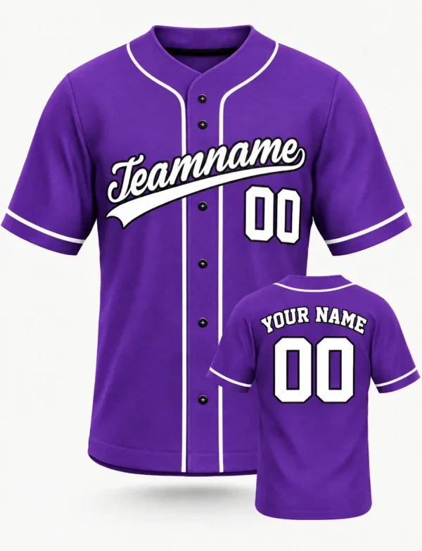 Custom Baseball Jersey Purple