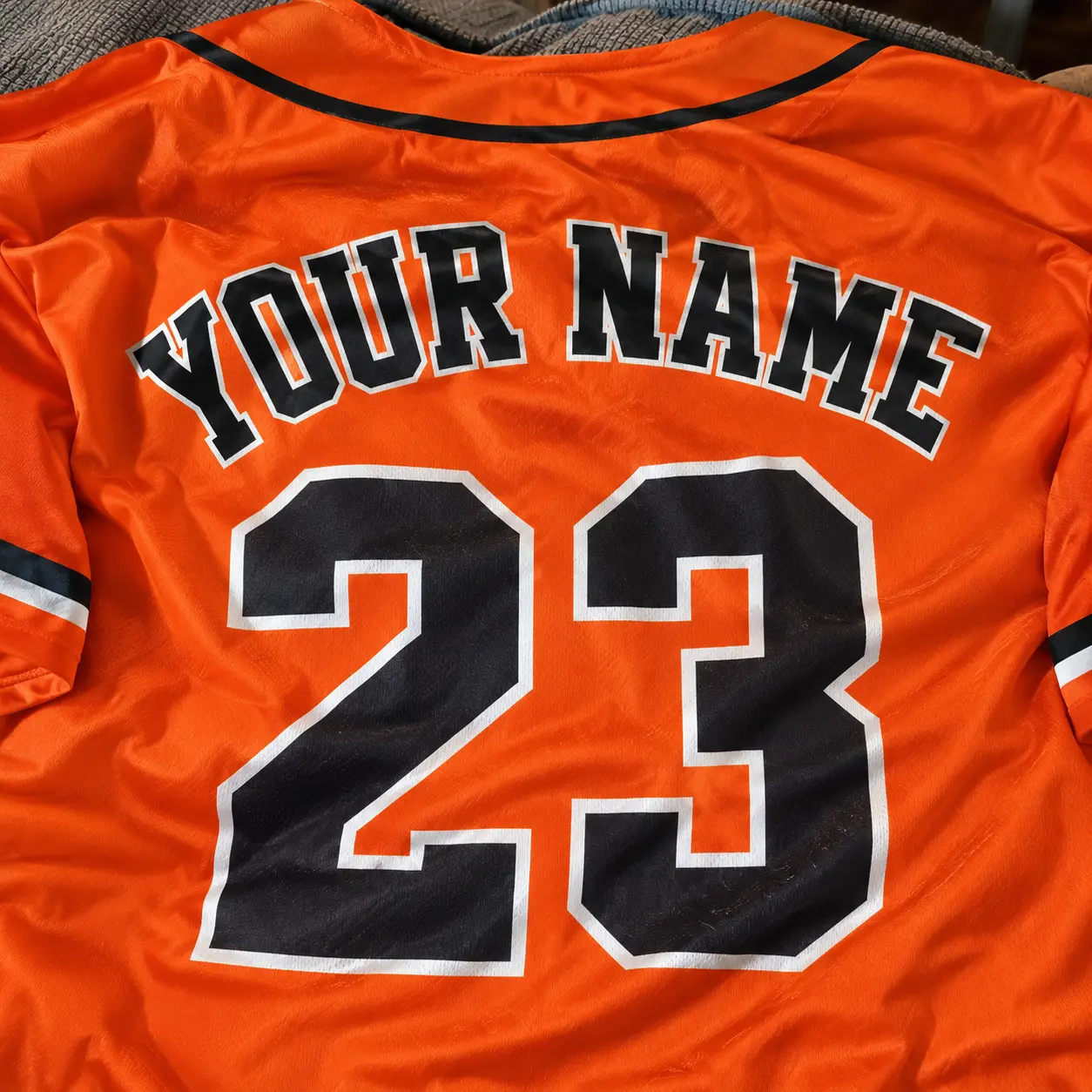 Baltimore Orange and Black Custom Baseball Jersey with Name and Number - Image 5