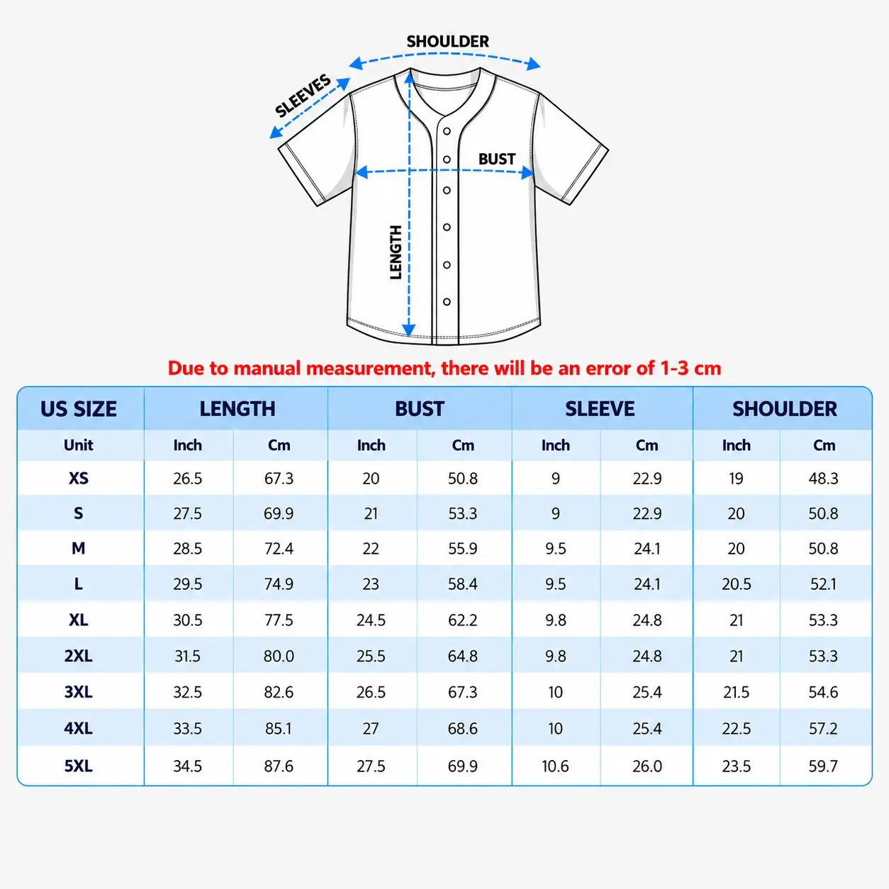 Size guide chart