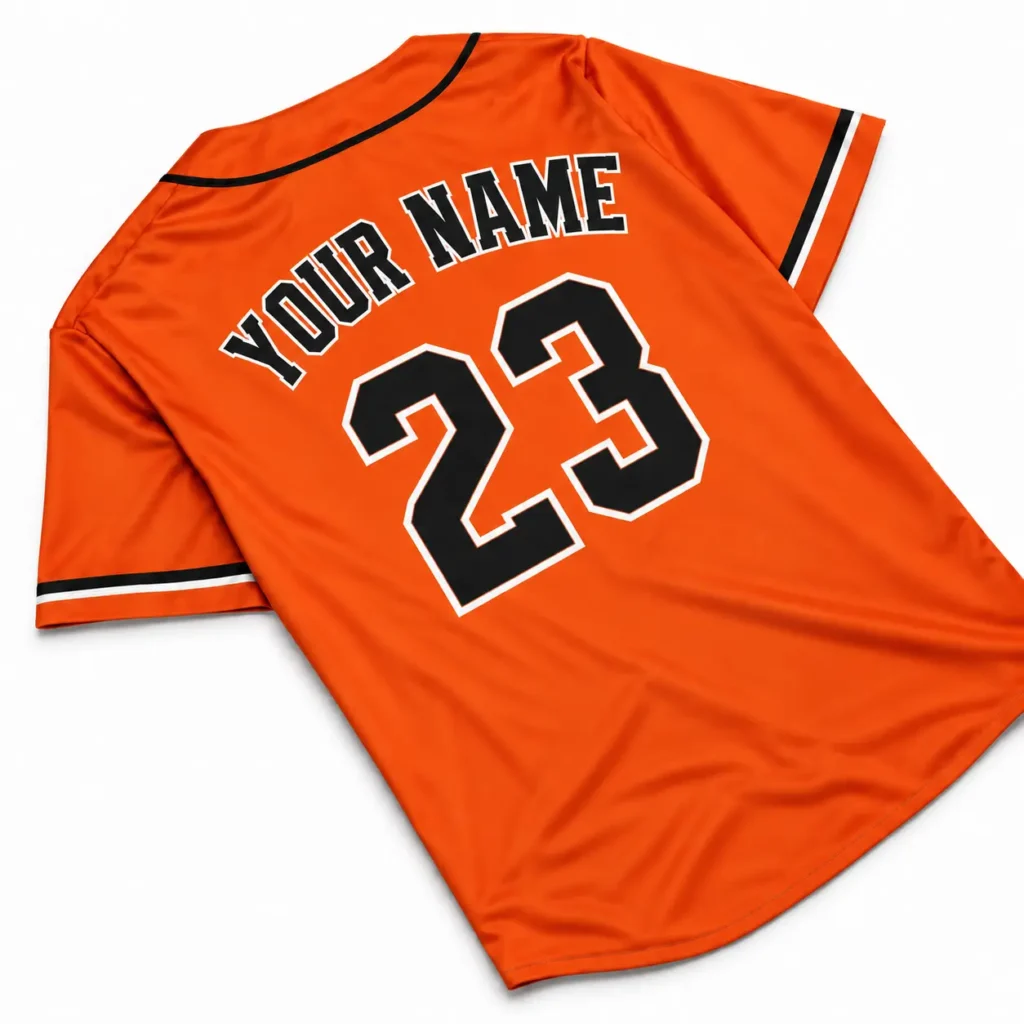 Baltimore Orange and Black Custom Baseball Jersey with Name and Number