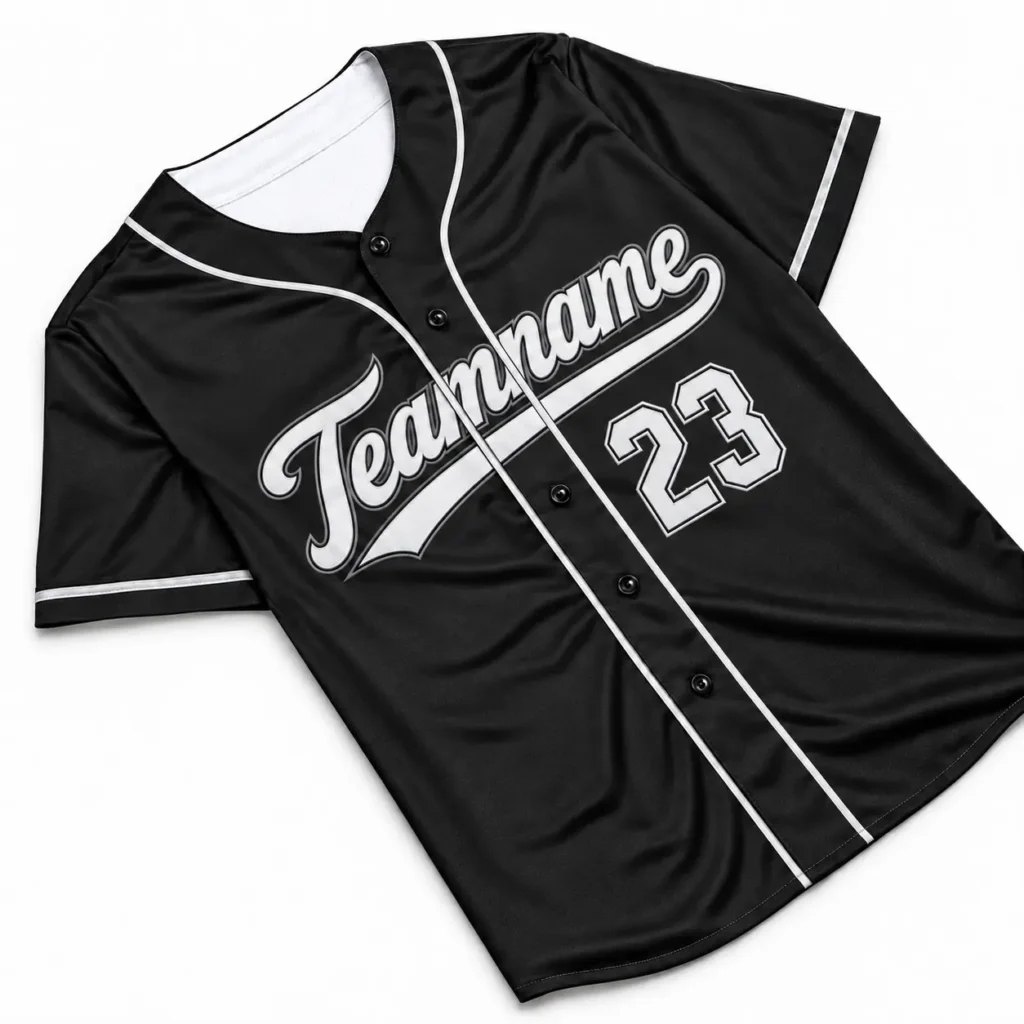 Chicago Black and White Custom Baseball Jersey with Name and Number