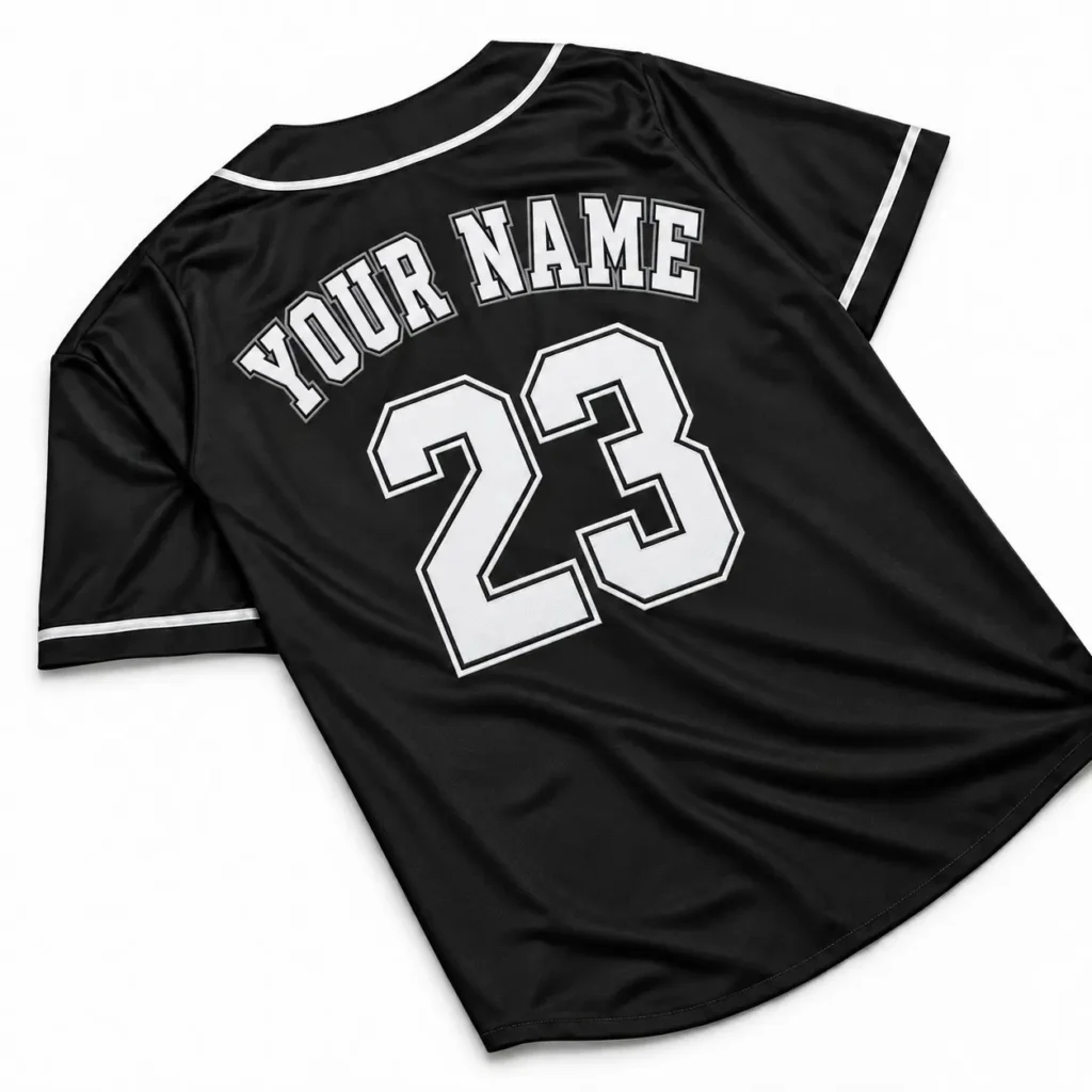 Chicago Black and White Custom Baseball Jersey with Name and Number