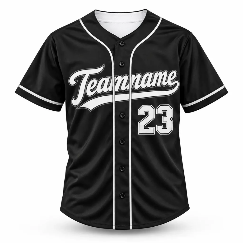 Chicago Black and White Custom Baseball Jersey with Name and Number