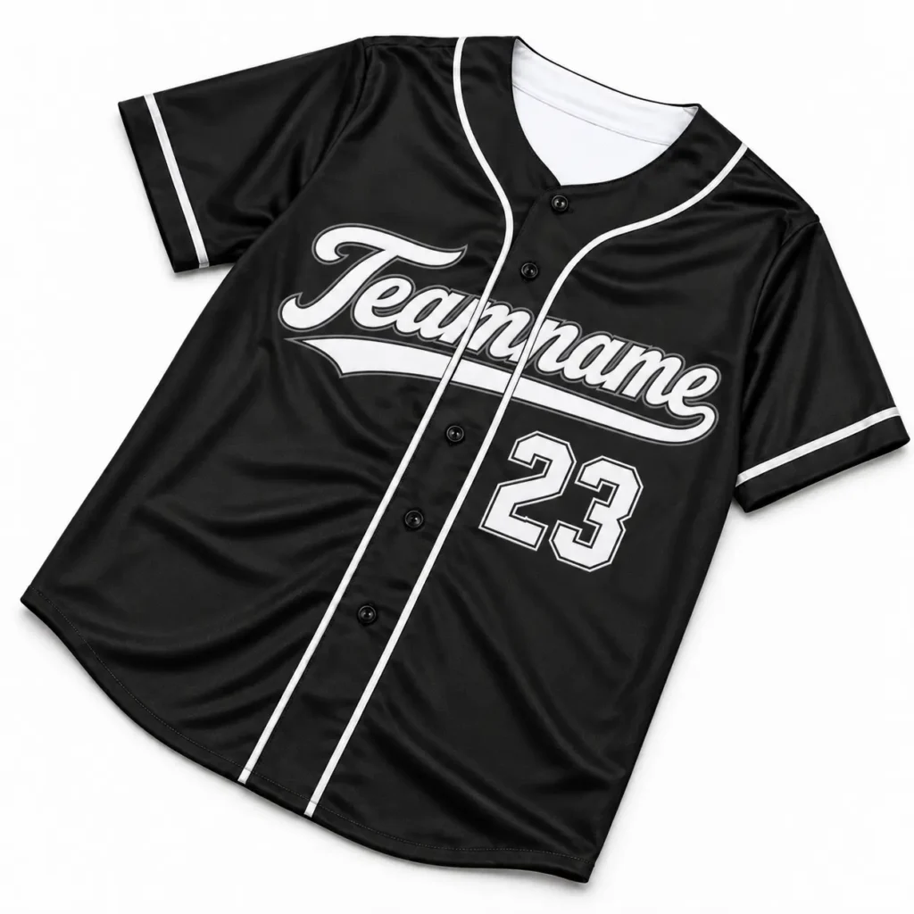 Chicago Black and White Custom Baseball Jersey with Name and Number