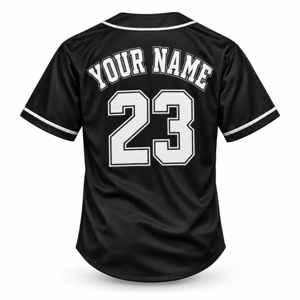 Chicago Black and White Custom Baseball Jersey with Name and Number