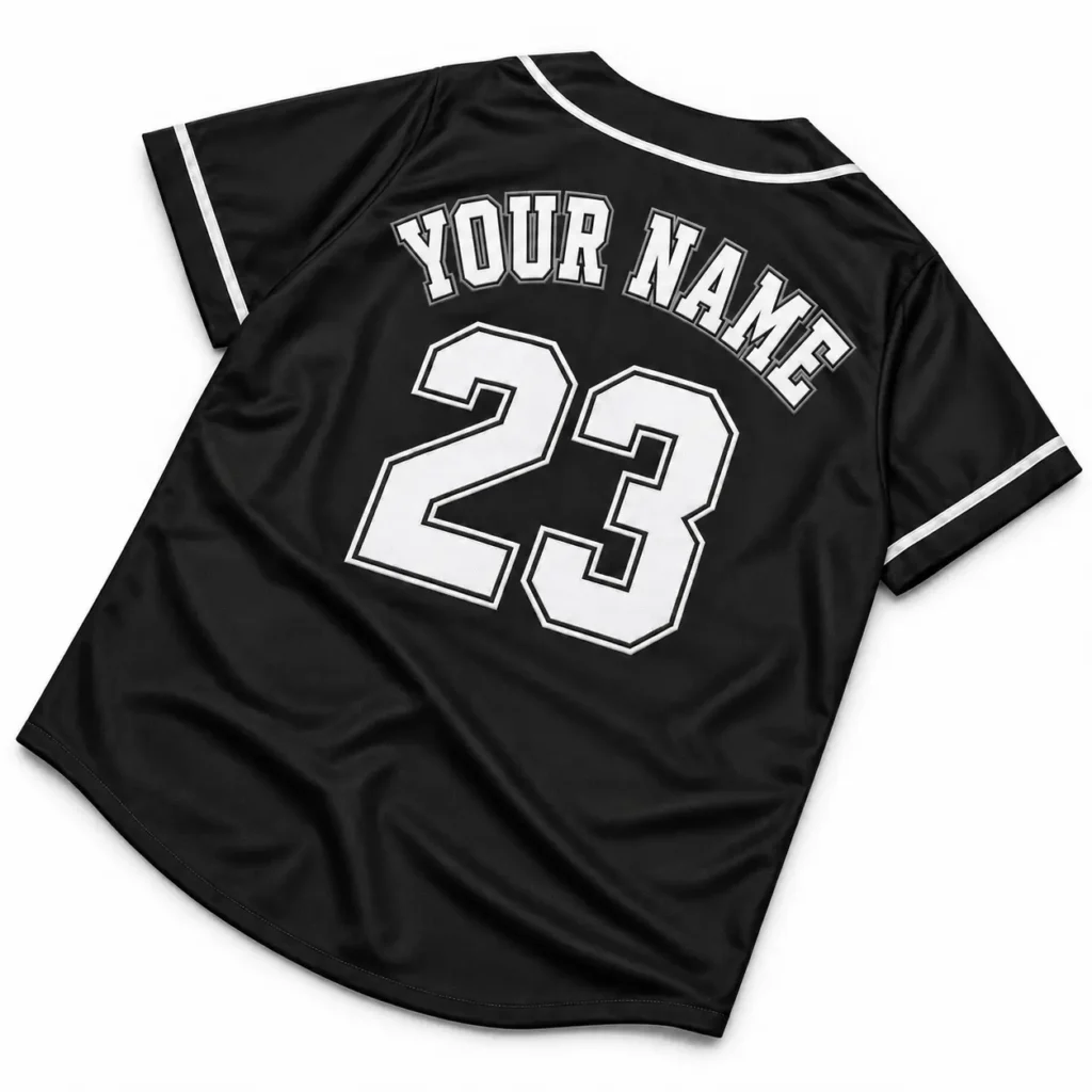 Chicago Black and White Custom Baseball Jersey with Name and Number
