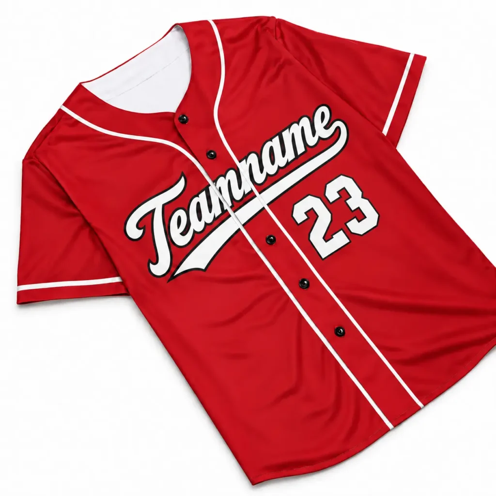 Cincinnati Red and White Custom Baseball Jersey with Name and Number