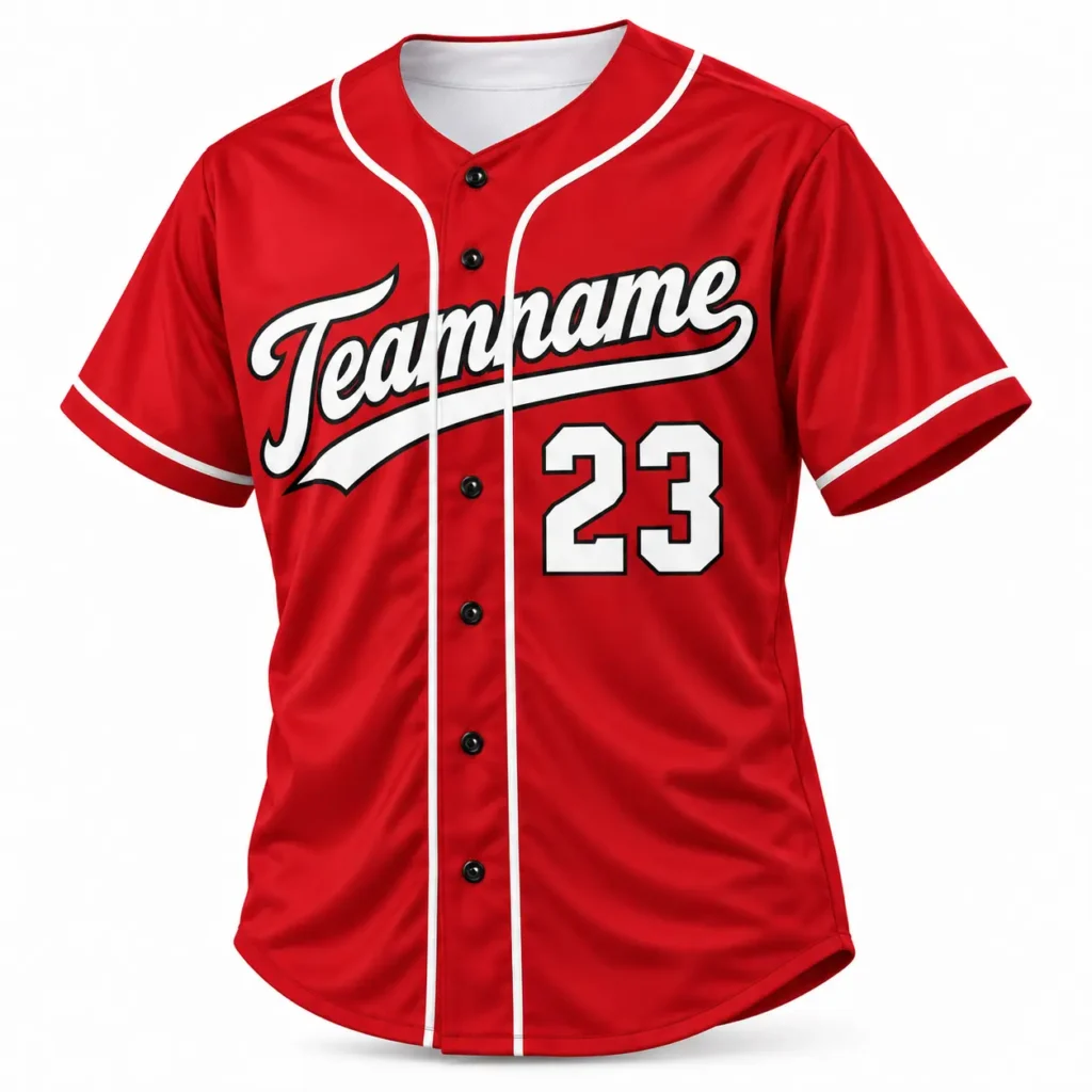 Cincinnati Red and White Custom Baseball Jersey with Name and Number