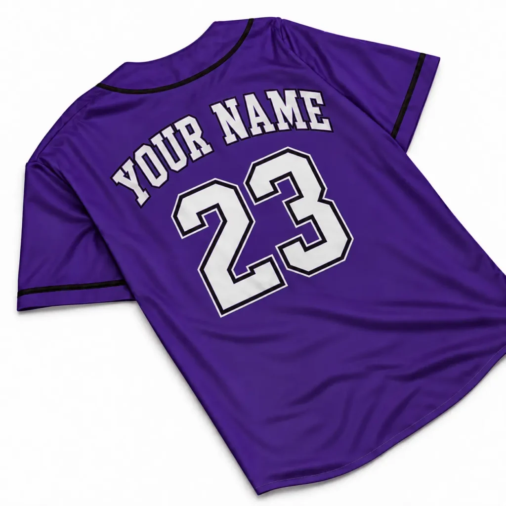 Colorado Purple and Black Custom Baseball Jersey with Name and Number