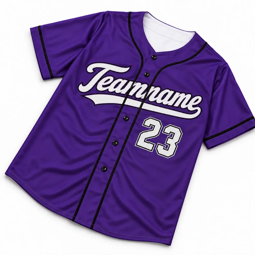Colorado Purple and Black Custom Baseball Jersey with Name and Number