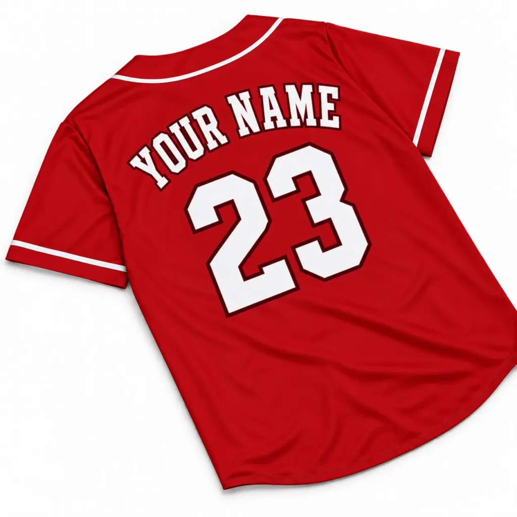 Los Angeles Red and White Custom Baseball Jersey with Name and Number