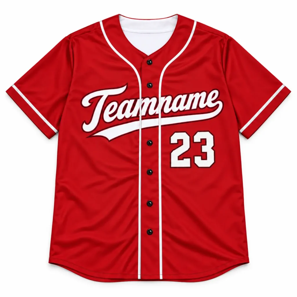 Los Angeles Red and White Custom Baseball Jersey with Name and Number