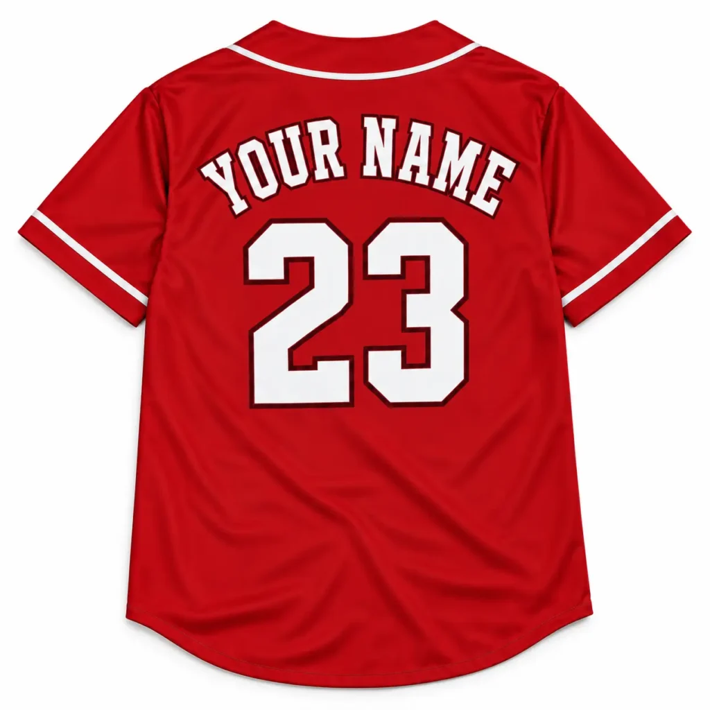Los Angeles Red and White Custom Baseball Jersey with Name and Number