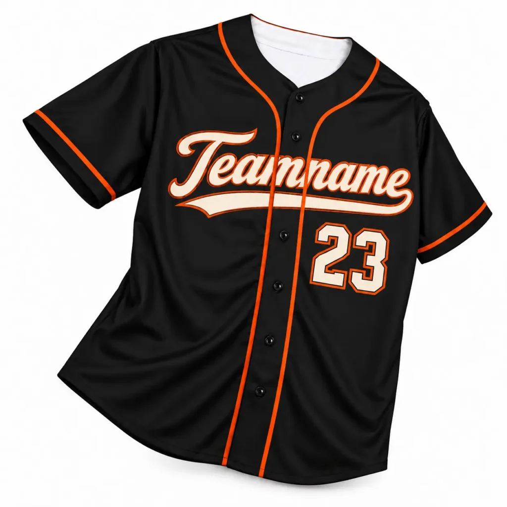 San Francisco Black and Orange Custom Baseball Jersey with Name and Number