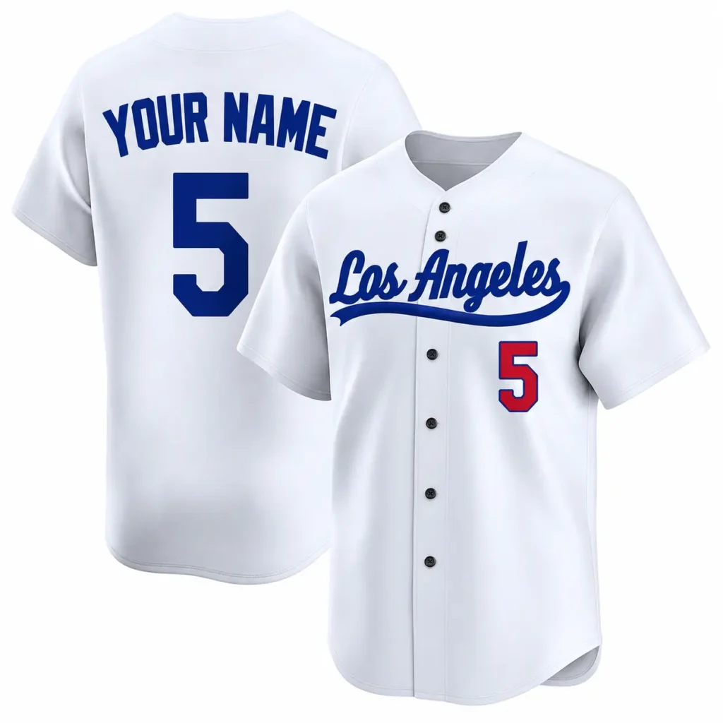 Los Angeles Script Edition Custom Baseball Jersey with Name and Number