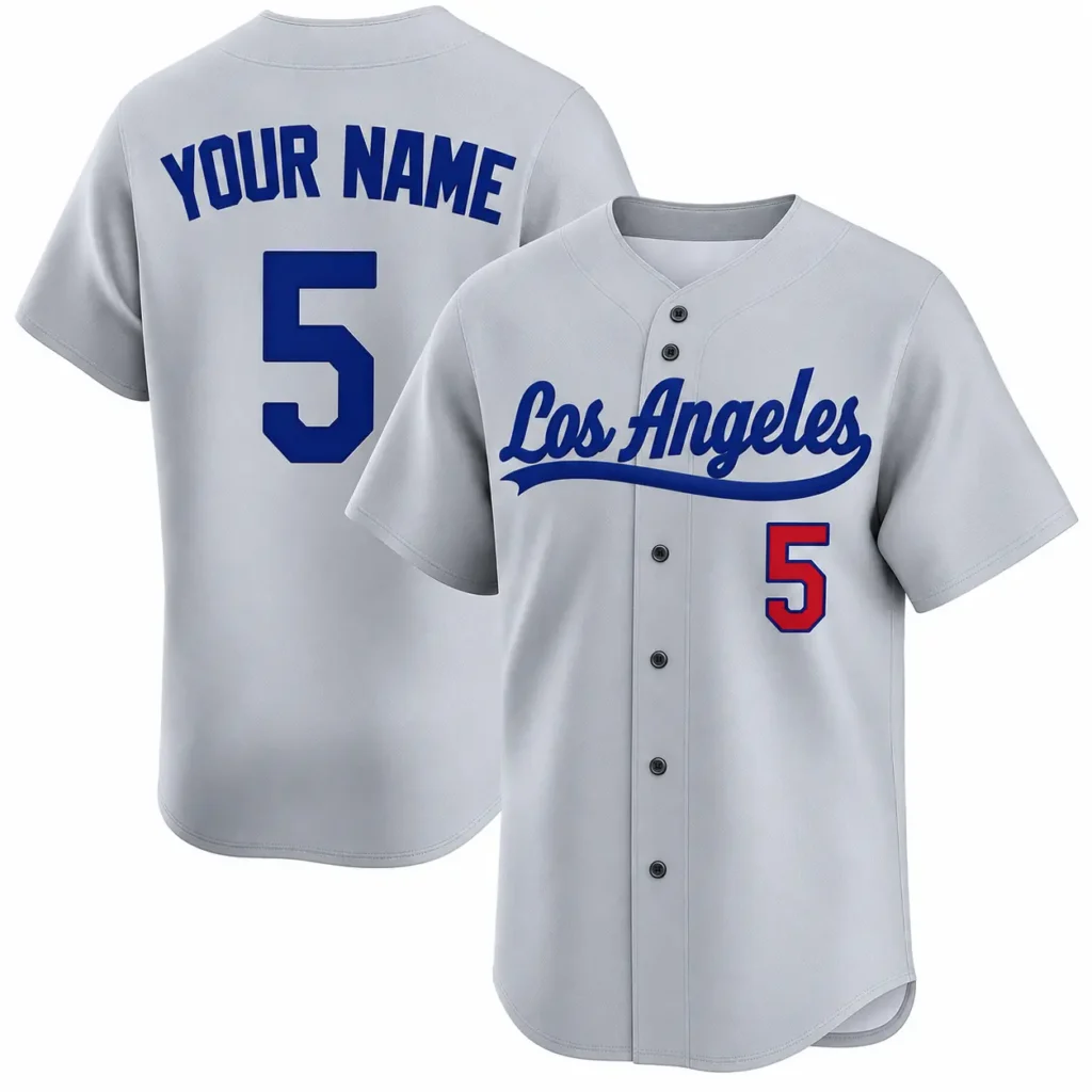 Los Angeles Script Edition Custom Baseball Jersey with Name and Number
