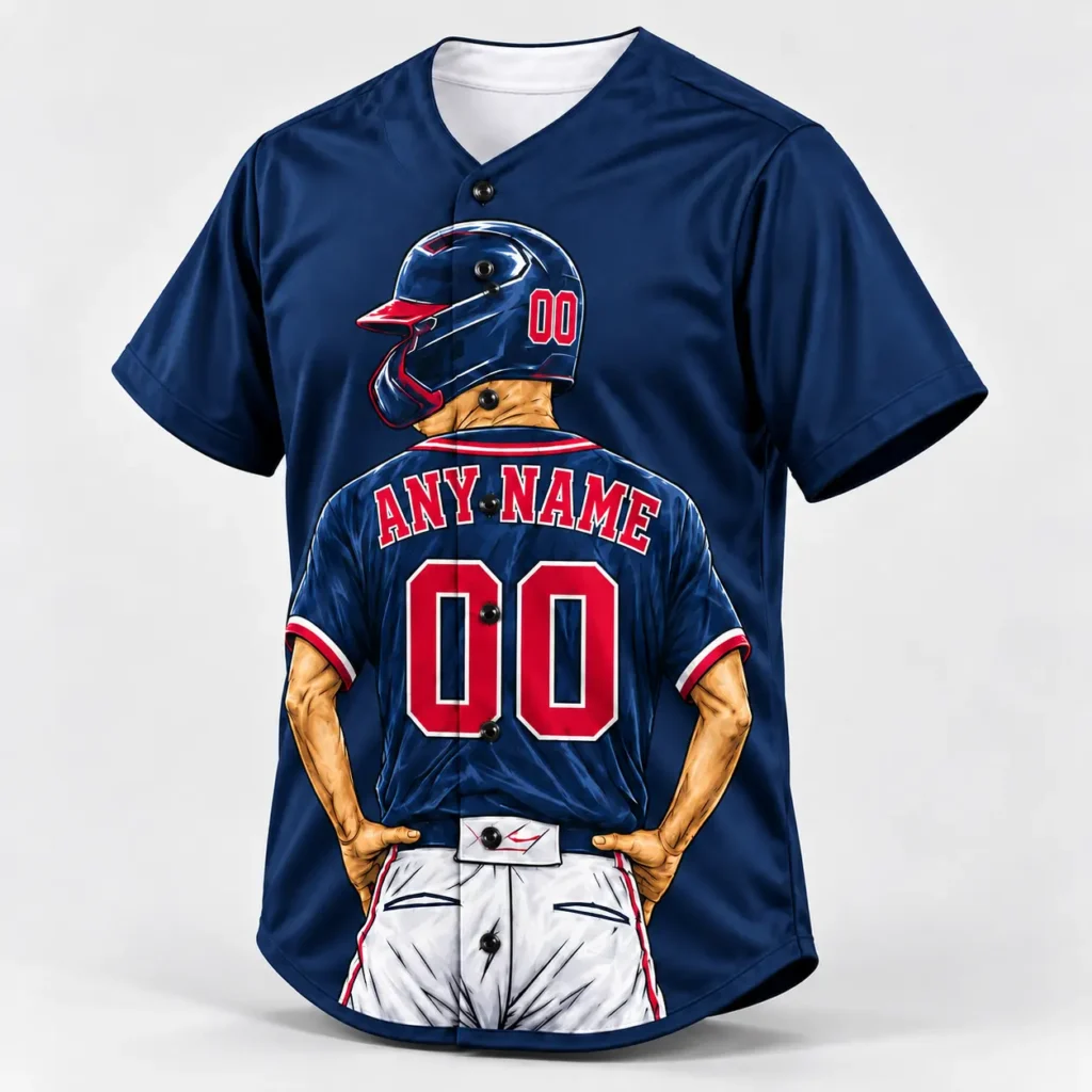 Cleveland Navy and Red Player Design Custom Baseball Jersey with Name and Number