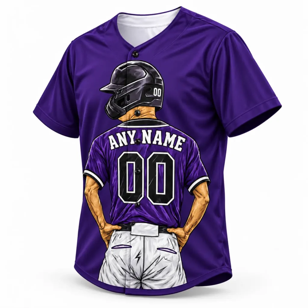 Colorado Purple and Black Player Design Custom Baseball Jersey with Name and Number