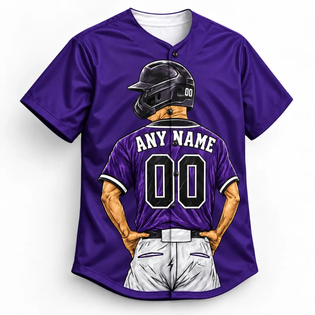 Colorado Purple and Black Player Design Custom Baseball Jersey with Name and Number