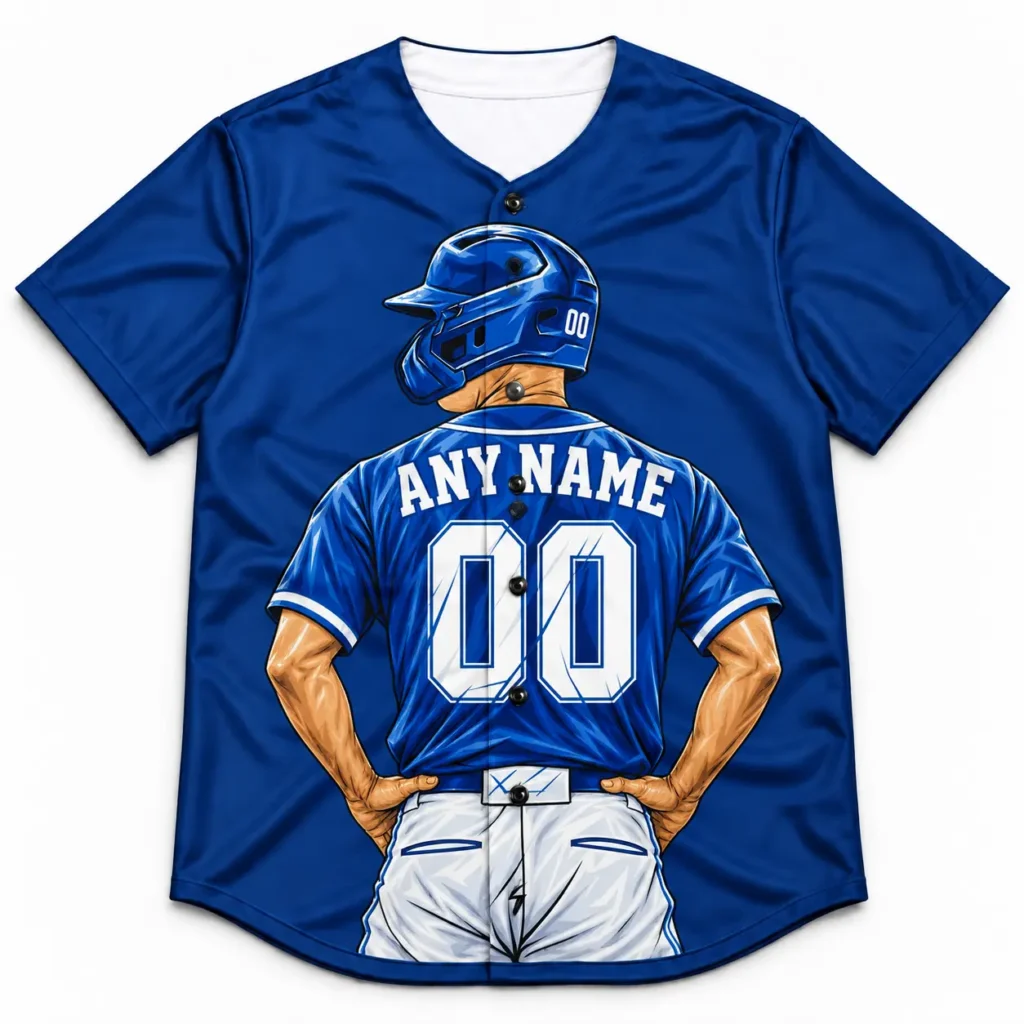 Kansas City Royal Blue and White Player Design Custom Baseball Jersey with Name and Number