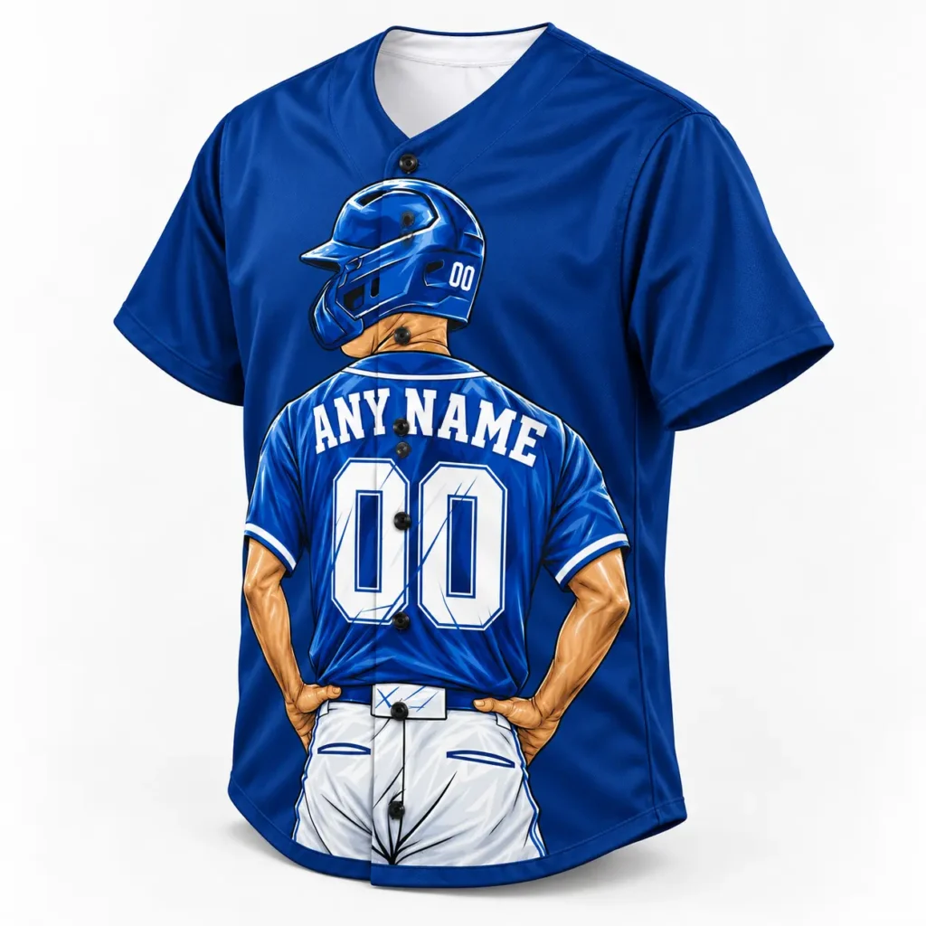 Kansas City Royal Blue and White Player Design Custom Baseball Jersey with Name and Number