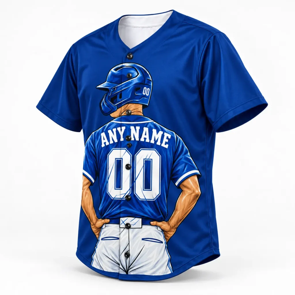 Kansas City Royal Blue and White Player Design Custom Baseball Jersey with Name and Number