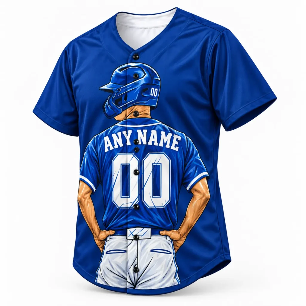 Kansas City Royal Blue and White Player Design Custom Baseball Jersey with Name and Number