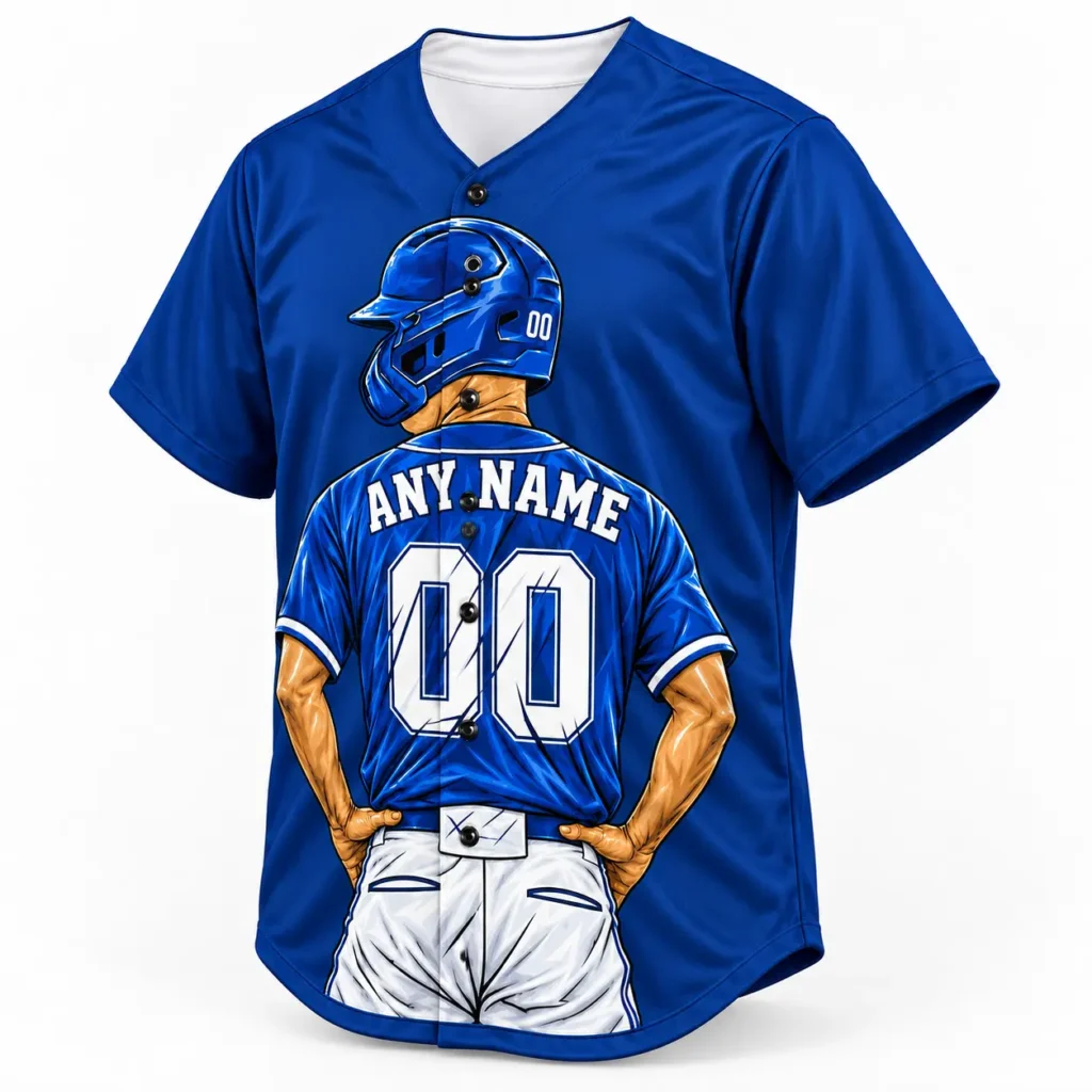 Los Angeles Royal Blue and White Player Design Custom Baseball Jersey with Name and Number