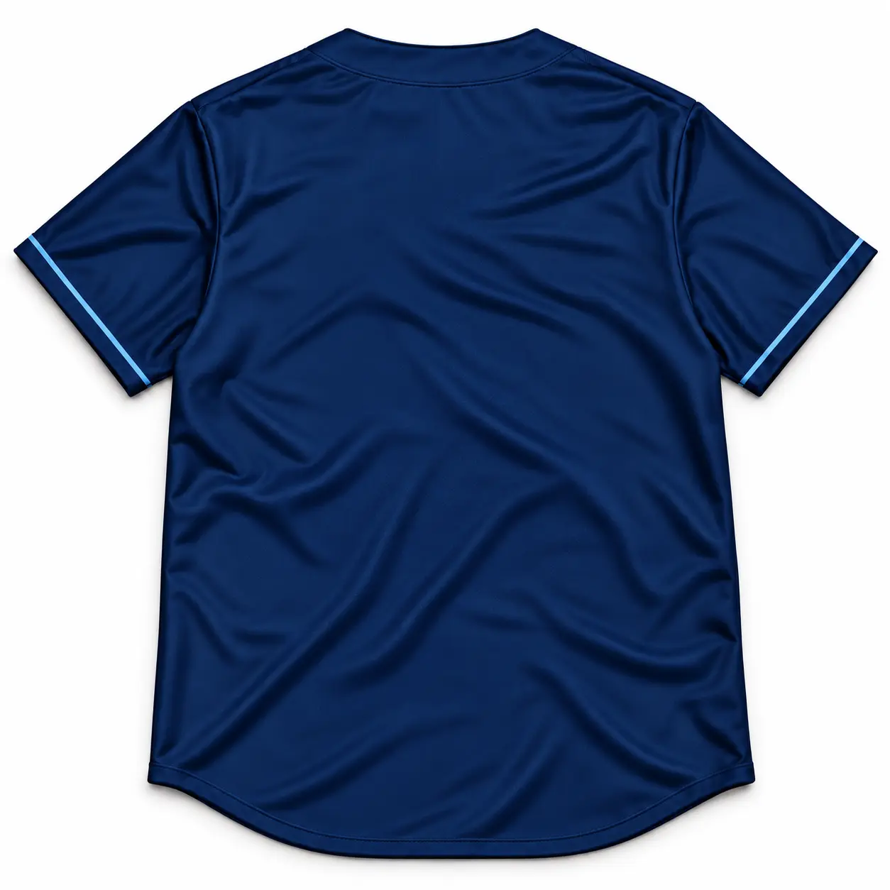 Custom Baseball Jersey Tampa Bay Navy and Light Blue Player Design back