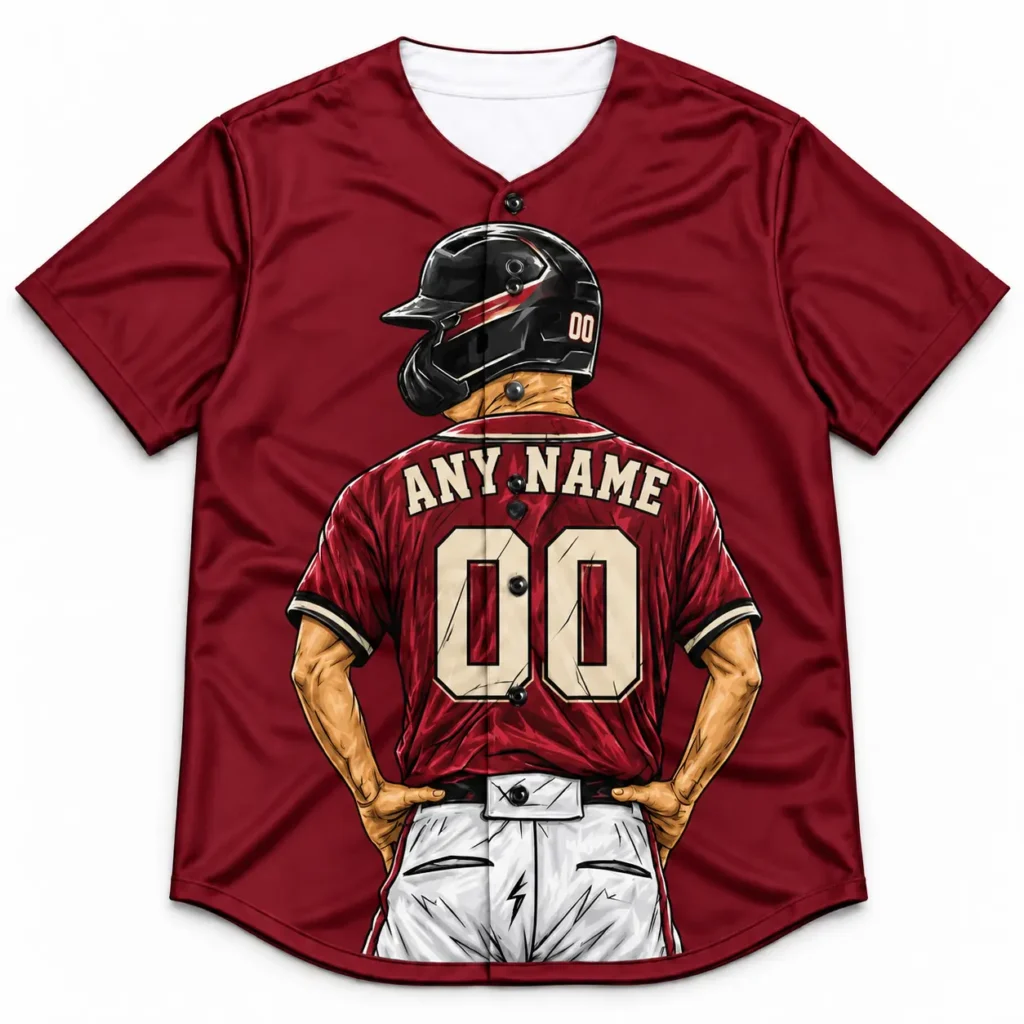 Arizona Red and Sand Player Design Custom Baseball Jersey with Name and Number
