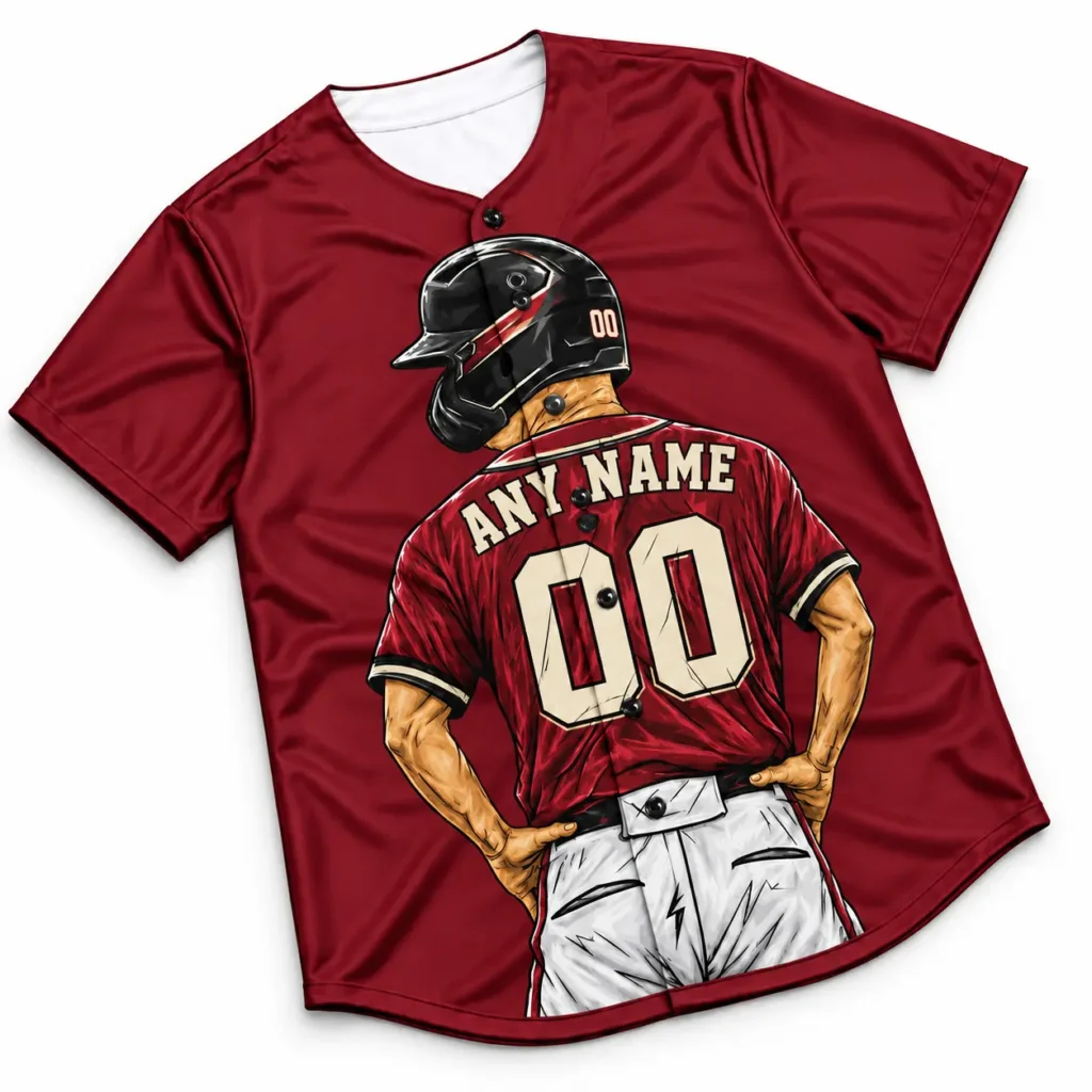Arizona Red and Sand Player Design Custom Baseball Jersey with Name and Number