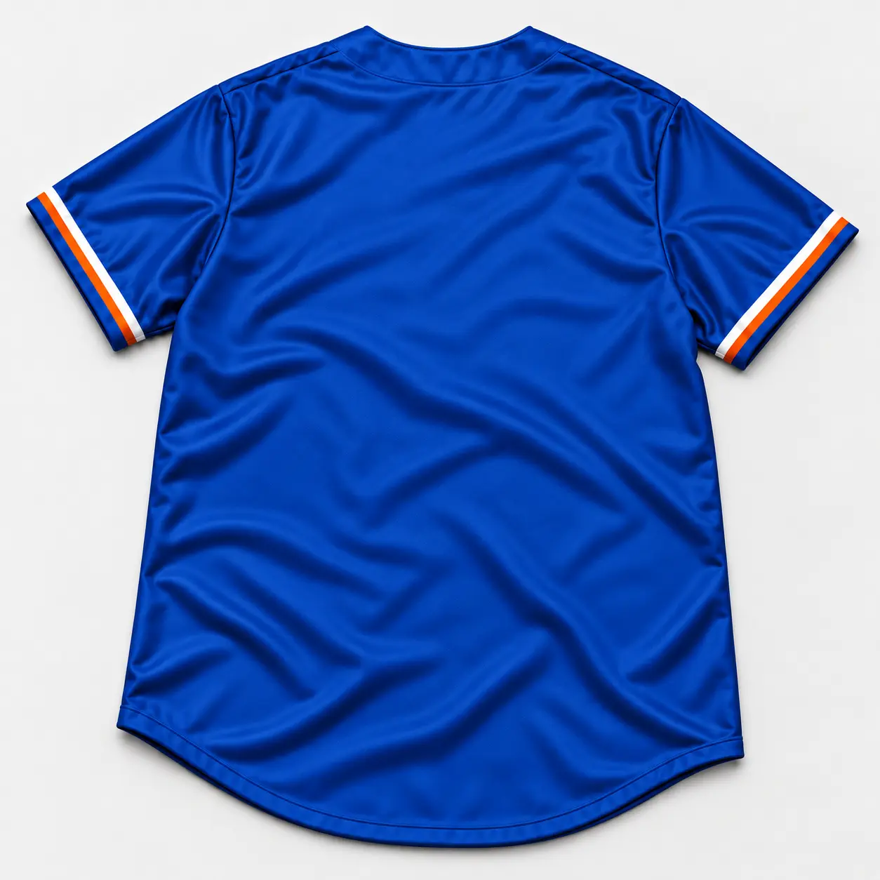 Custom Baseball Jersey New York Royal Blue and Orange Player Design back