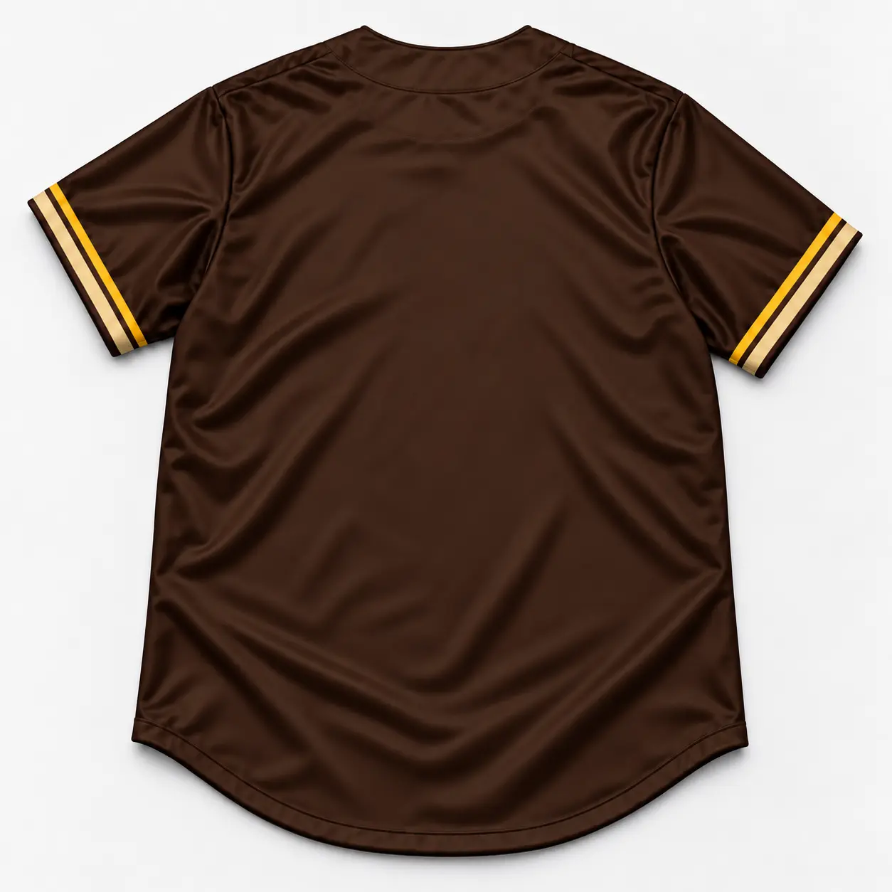 Custom Baseball Jersey San Diego Brown and Gold Player Design back