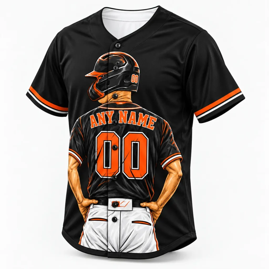 Baltimore Black and Orange Player Design Custom Baseball Jersey with Name and Number