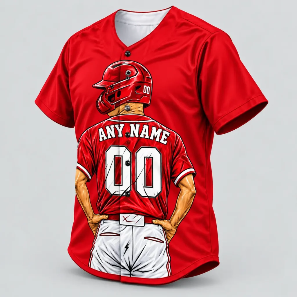 Cincinnati Red and White Player Design Custom Baseball Jersey with Name and Number