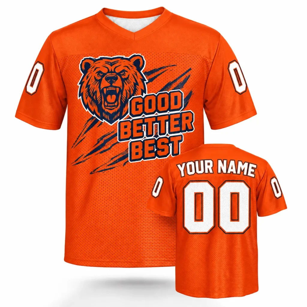 Good Better Best Chicago Custom Football Jersey with Name and Number