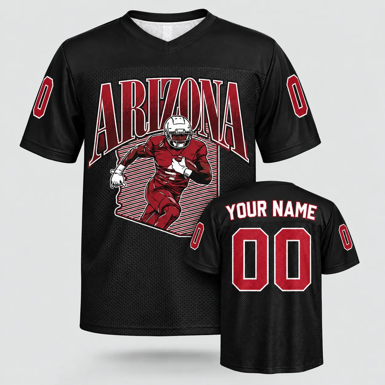 Custom Football Jersey Arizona Love Black personalized name and number