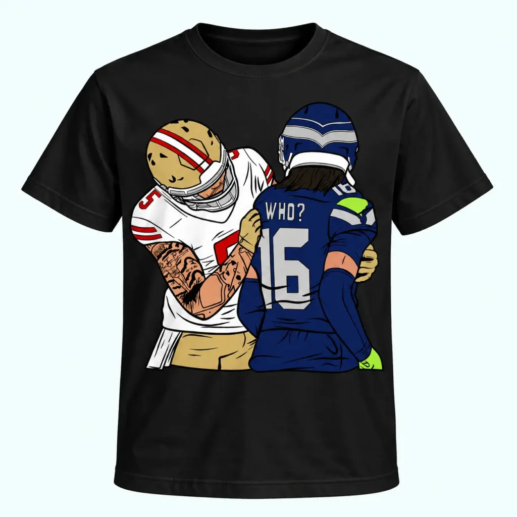 Who? Seattle vs San Francisco Custom Football Jersey with Name and Number