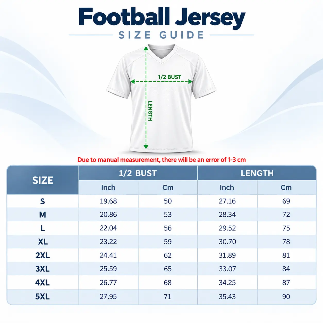 Size guide chart