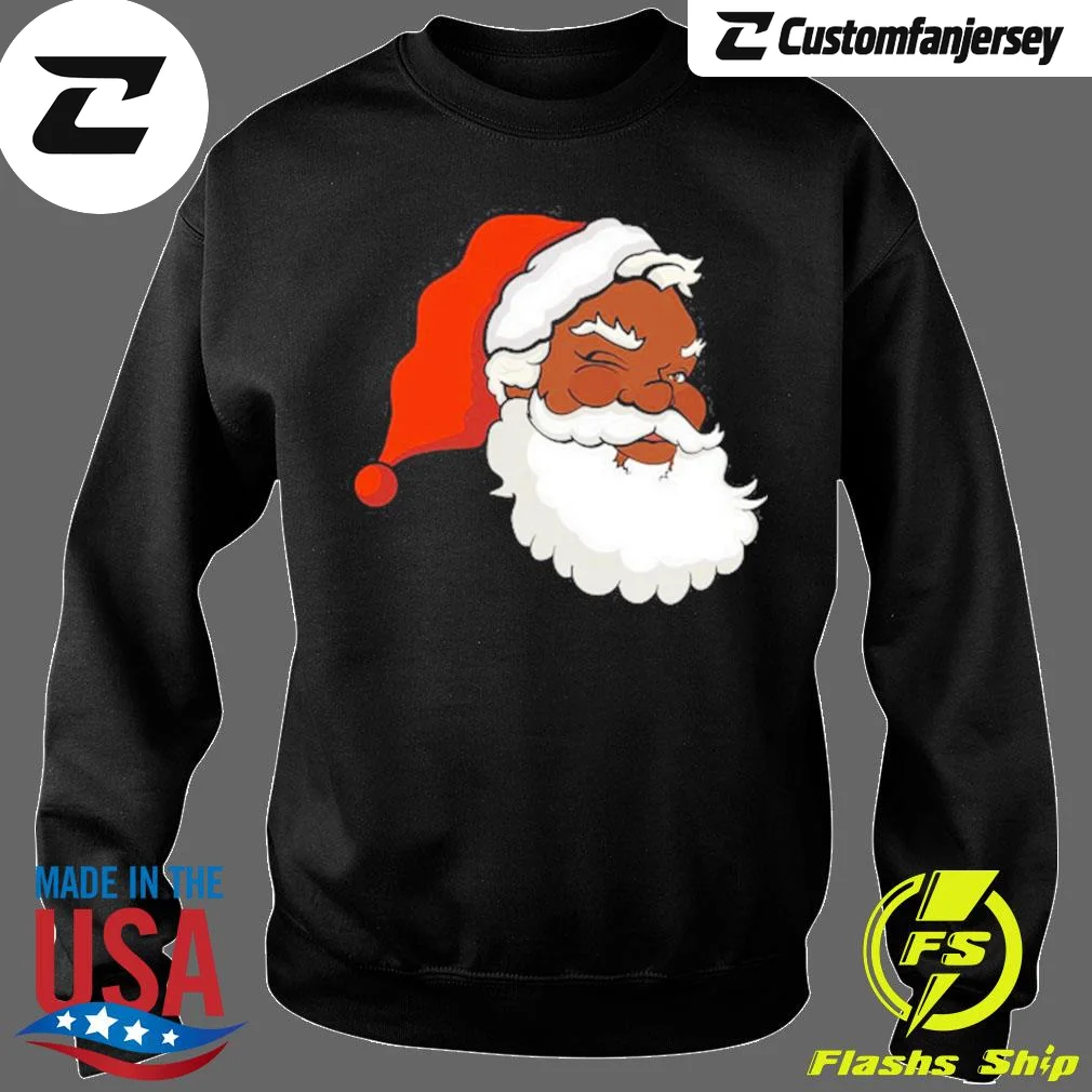 Black Santa Claus Christmas Sweatshirt - black Christmas sweatshirt
