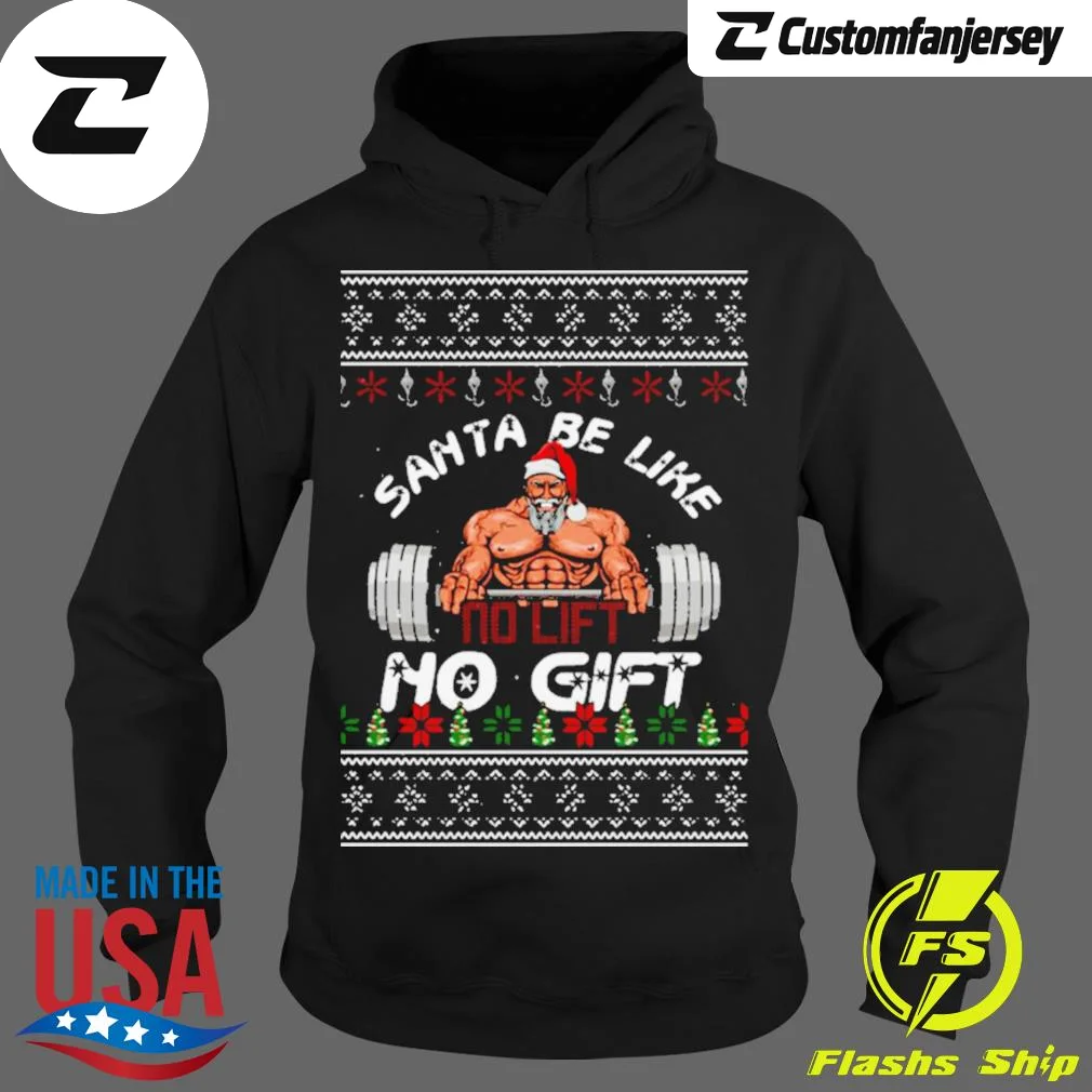Bodybuilding Gym Christmas Hoodie - black Christmas hoodie