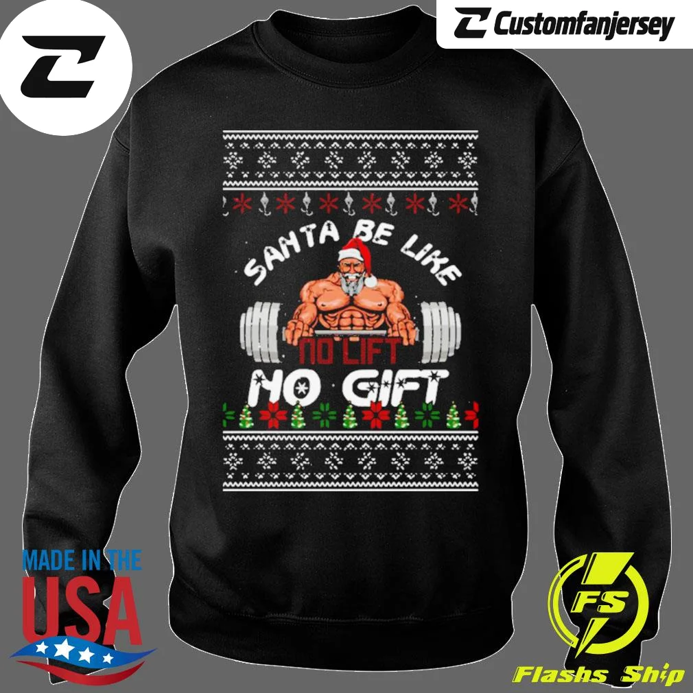 Bodybuilding Gym Christmas Sweatshirt - black Christmas sweatshirt
