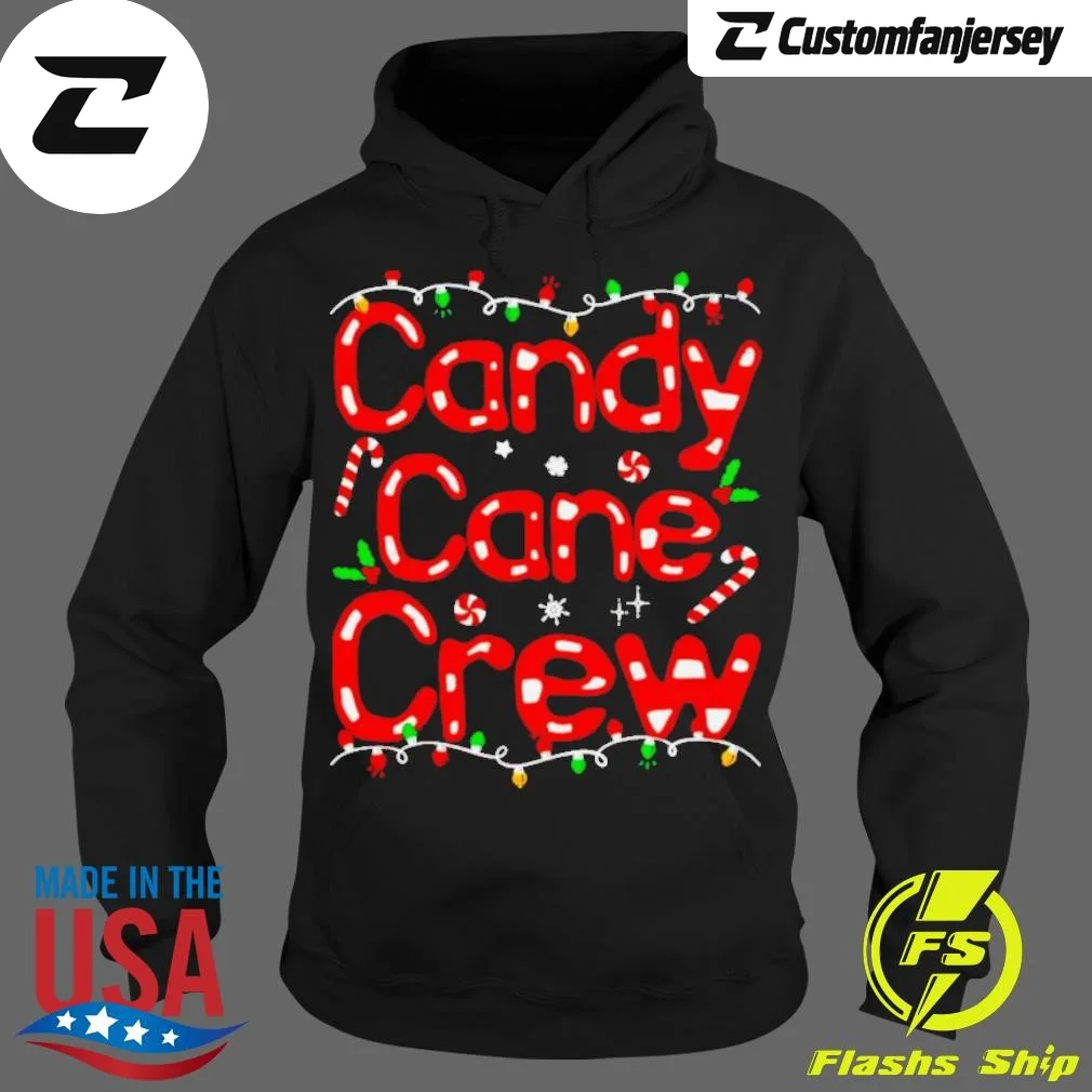 Candy Cane Crew Funny Christmas Hoodie - black Christmas hoodie