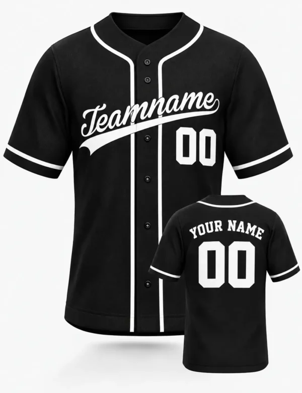 Custom Baseball Jersey Black