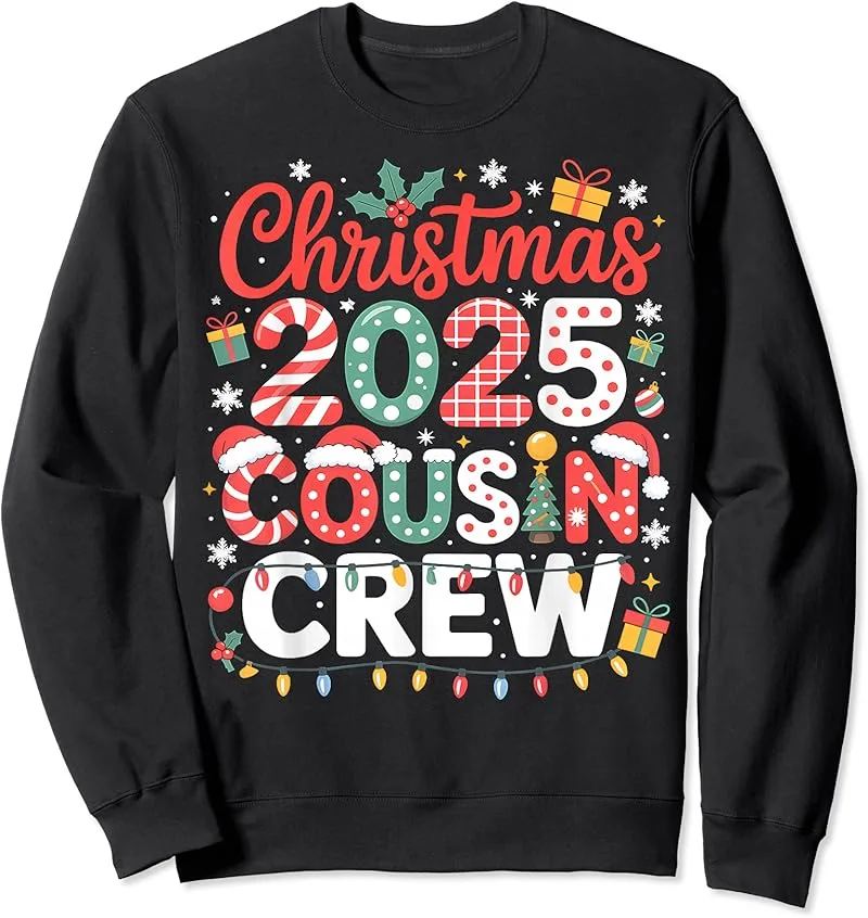 Christmas 2025 Cousin Crew Matching Family Holiday Outfit T-Shirt - view 2