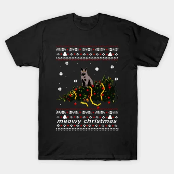 Christmas Tree Knocked Down by a Cat T-Shirt