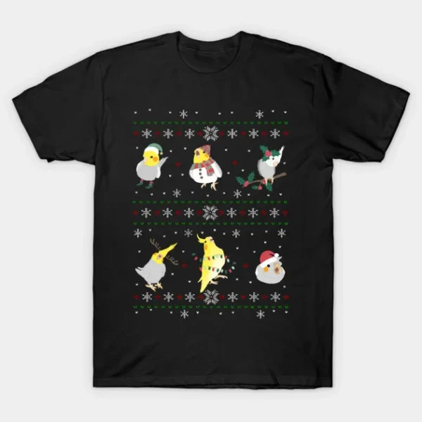 Cockatiel Ugly Christmas Sweater T-Shirt
