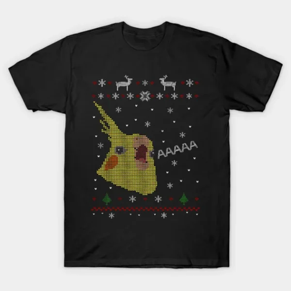 Cockatiel Ugly Christmas Sweater T-Shirt – Style 2