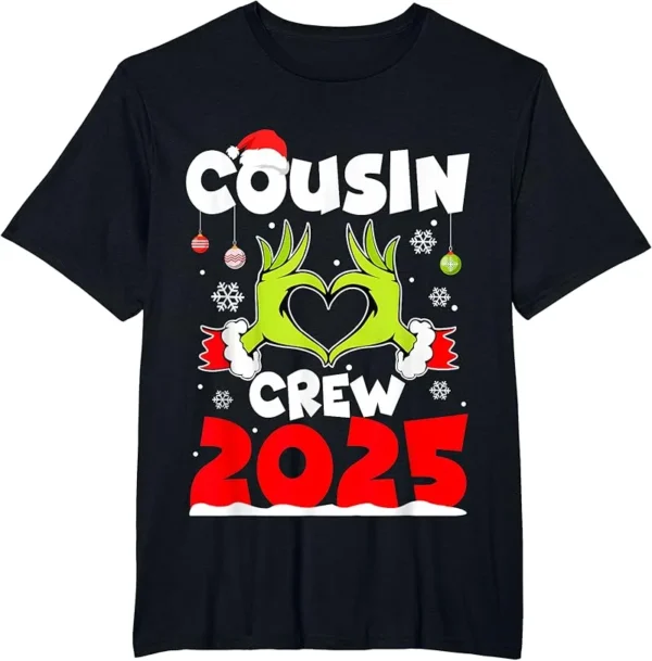 Cousin Crew 2025 Snowflake Merry Christmas Xmas Holiday T-Shirt