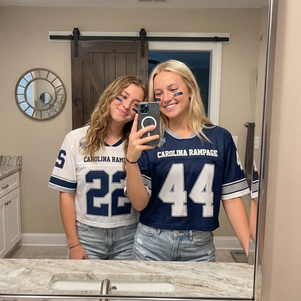 Purple and Yellow Custom Women's Crop Football Jersey with Name and Number